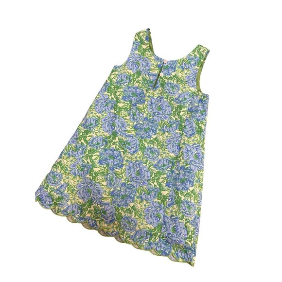Tommy Bahama Girls Sleeveless Floral Dress With Scalloped Hem Size 5 - Picture 2 of 4